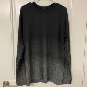 Lululemon Mens LS Metal Vent, Large, Black/Grey